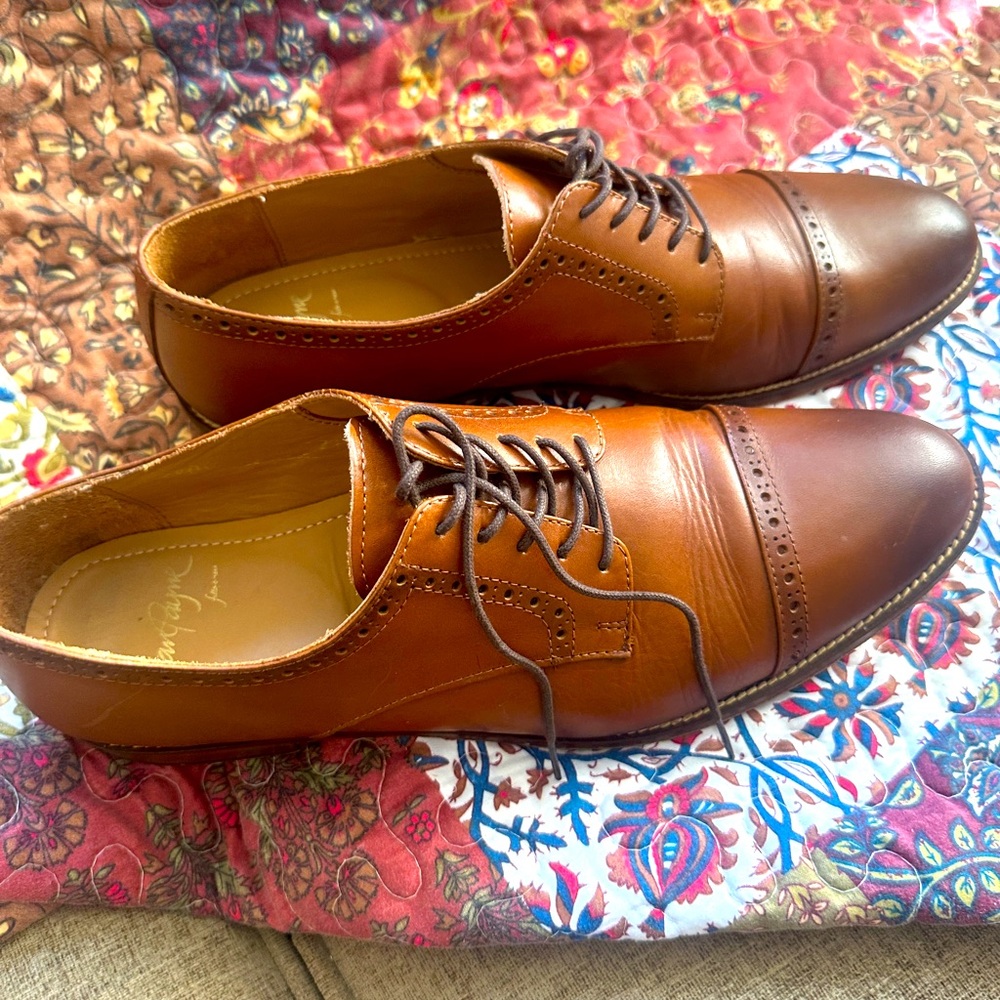 Alan Payne Brown Leather Men's Dress Shoes
